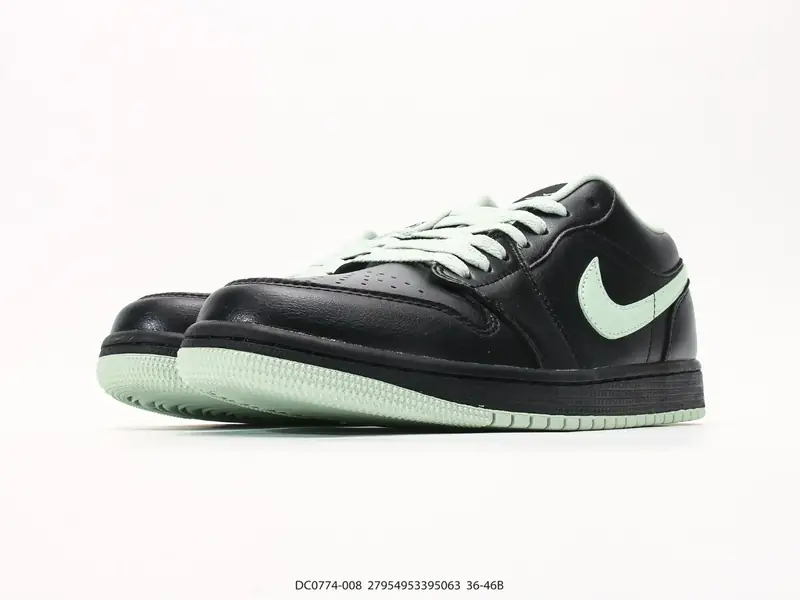 Air Jordan 1 Low 黑薄荷绿 AJ1 低帮休闲板鞋 同步官方配色 市场唯一独家头层皮打造 原鞋 DC0774-008 #27954953395063